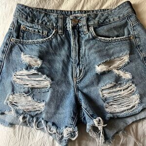 Denim Distressed Women Shorts